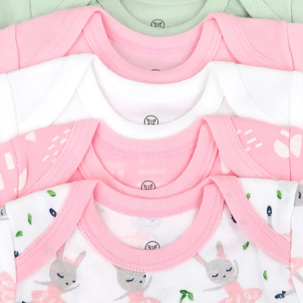 5-Pack Organic Cotton Long Sleeve Bodysuits