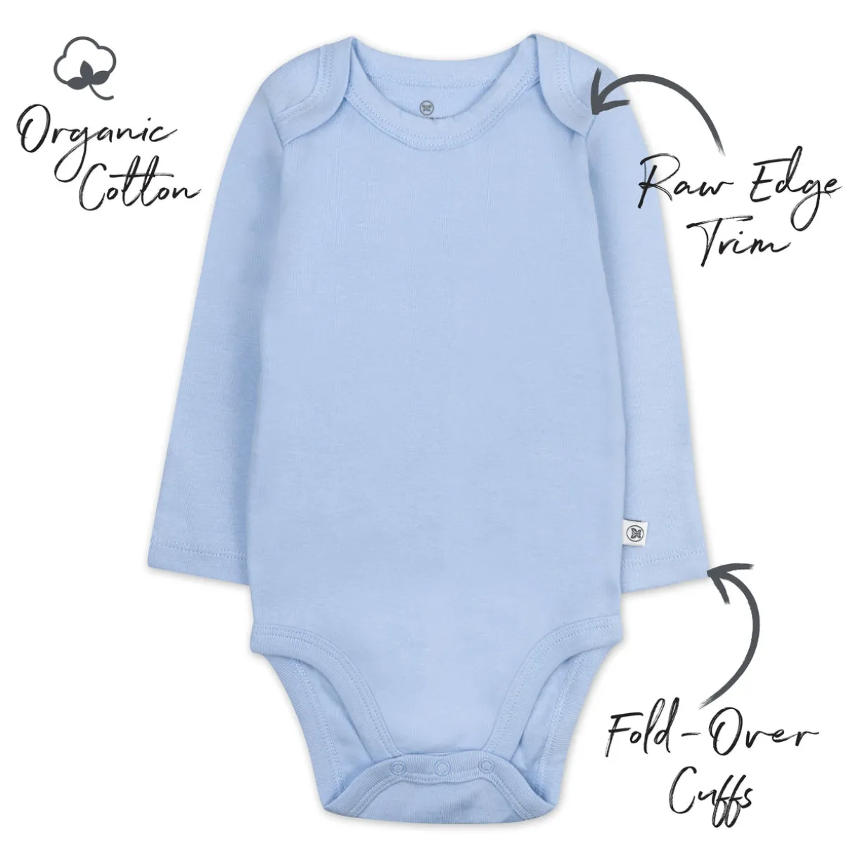 5-Pack Organic Cotton Long Sleeve Bodysuits