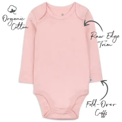 5-Pack Organic Cotton Long Sleeve Bodysuits