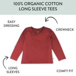 5-Pack Organic Cotton Long Sleeve T-Shirts