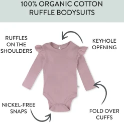 5-Pack Organic Cotton Long Sleeve Bodysuits