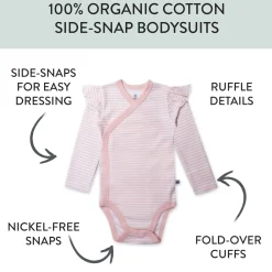 3-Pack Organic Cotton Long Sleeve Side-Snap Bodysuits