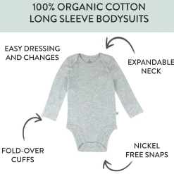 10-Pack Organic Cotton Long Sleeve Bodysuit & Sock Bundle