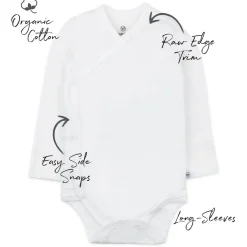 3-Pack Organic Cotton Long Sleeve Side-Snap Bodysuits