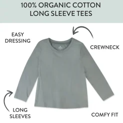 5-Pack Organic Cotton Long Sleeve T-Shirts