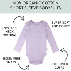 5-Pack Organic Cotton Long Sleeve Bodysuits