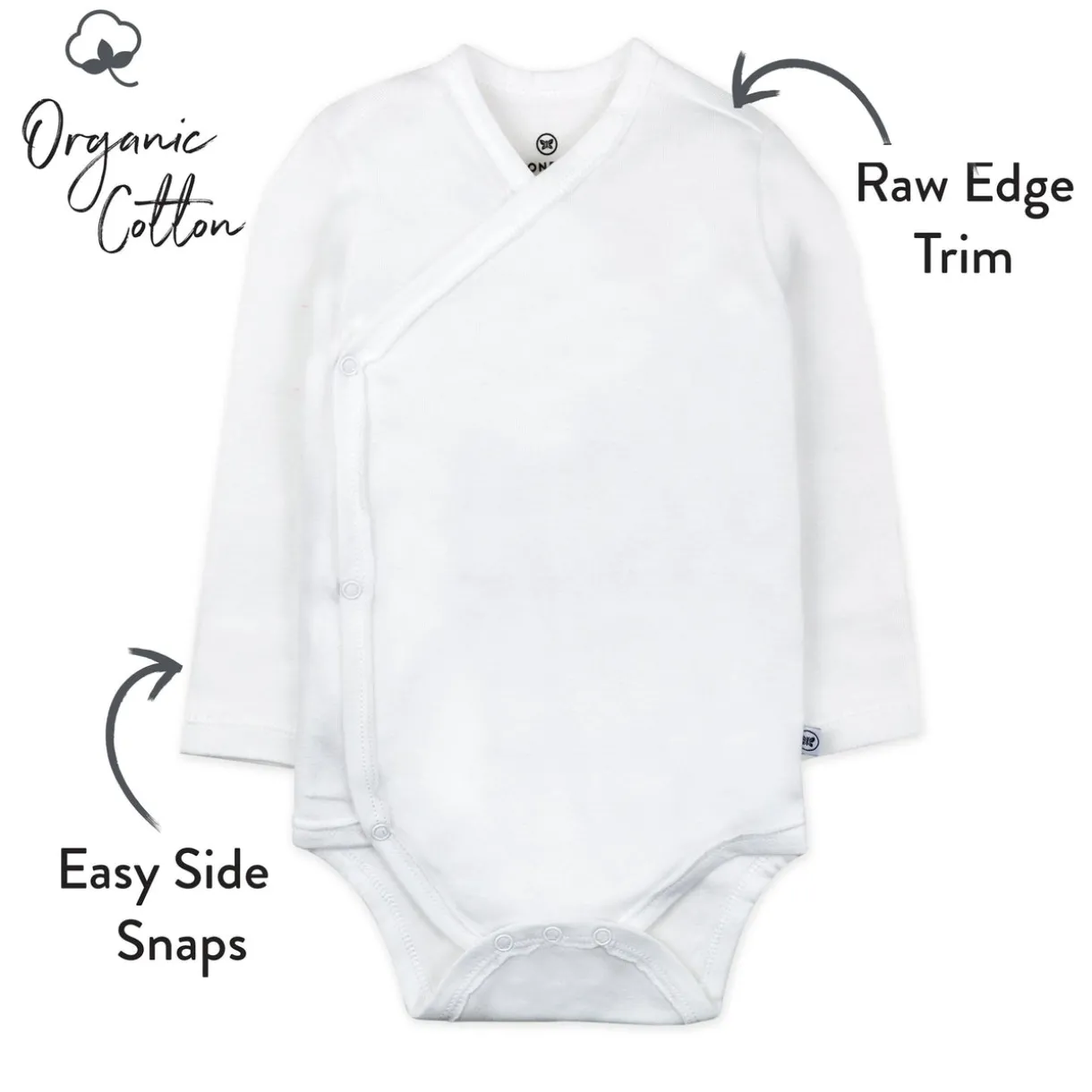 6-Pack Organic Cotton Long Sleeve Kimono Bodysuit & Footed Pant Bundle