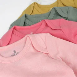 5-Pack Organic Cotton Long Sleeve Bodysuits