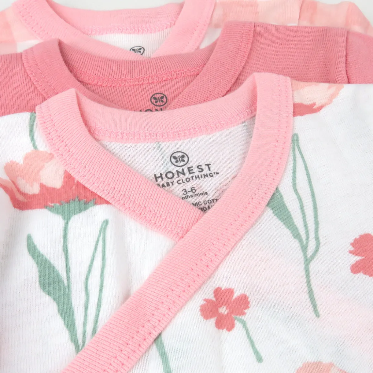 3-Pack Organic Cotton Long Sleeve Side-Snap Bodysuits
