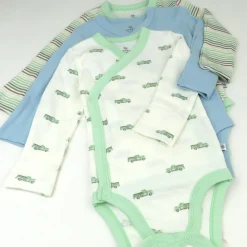 3-Pack Organic Cotton Long Sleeve Side-Snap Bodysuits