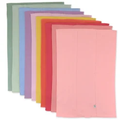20-Pack Organic Cotton Long Sleeve Bodysuit & Knit Tri-fold Burp Cloth Bundle