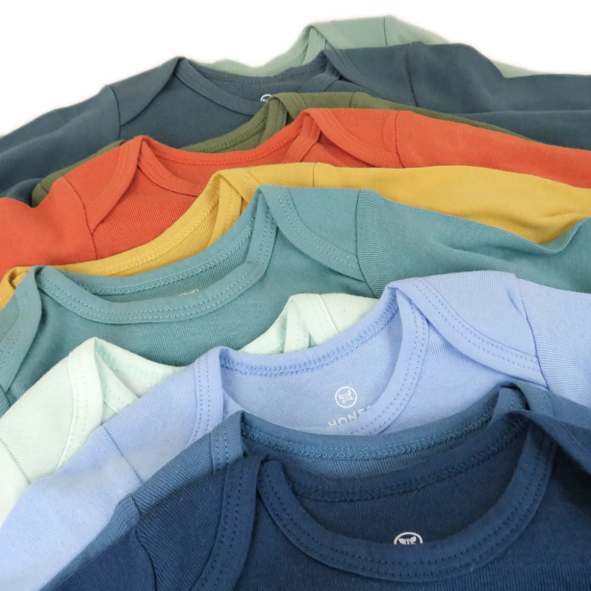 10-Pack Organic Cotton Long Sleeve Bodysuits