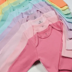 10-Pack Organic Cotton Long Sleeve Bodysuits