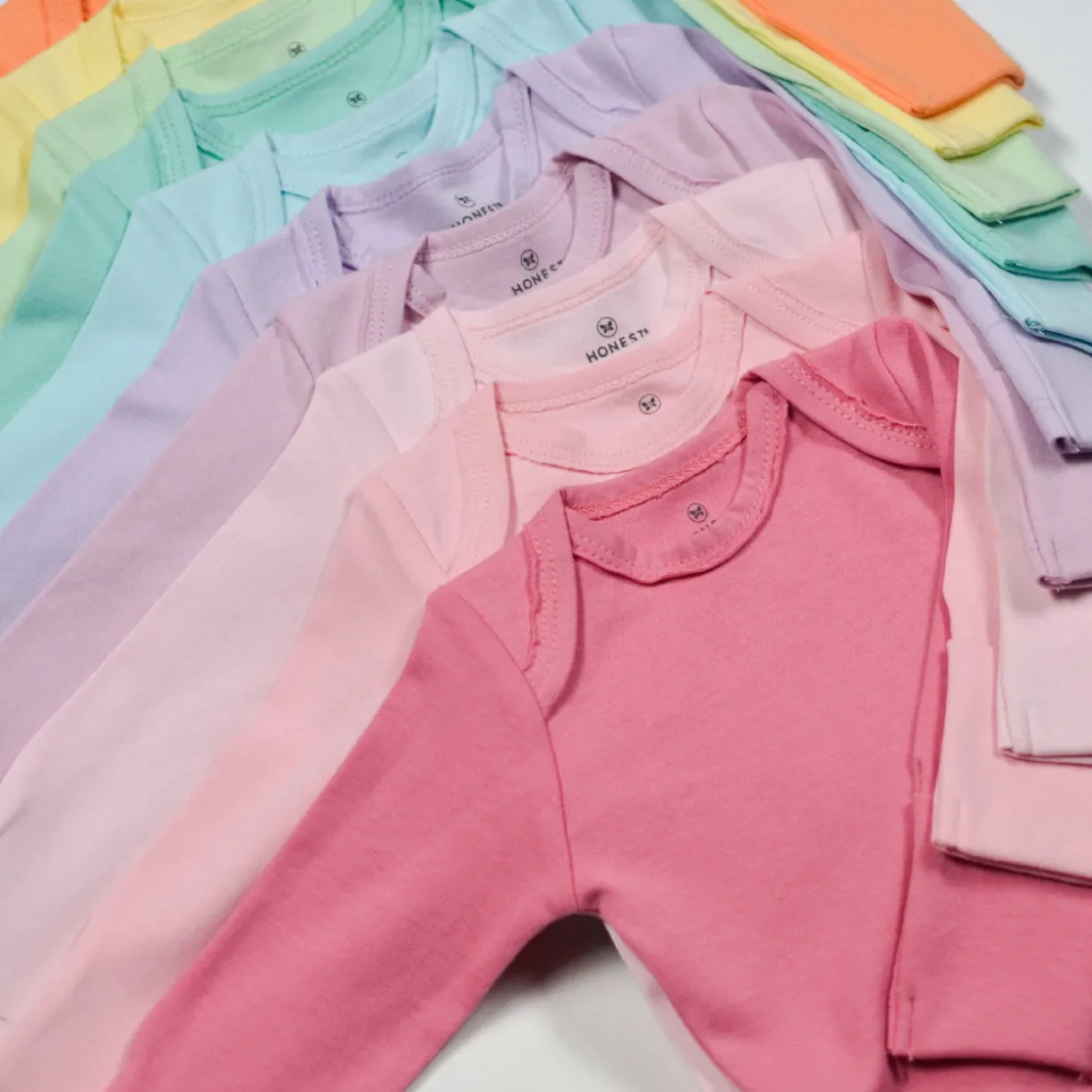 10-Pack Organic Cotton Long Sleeve Bodysuits