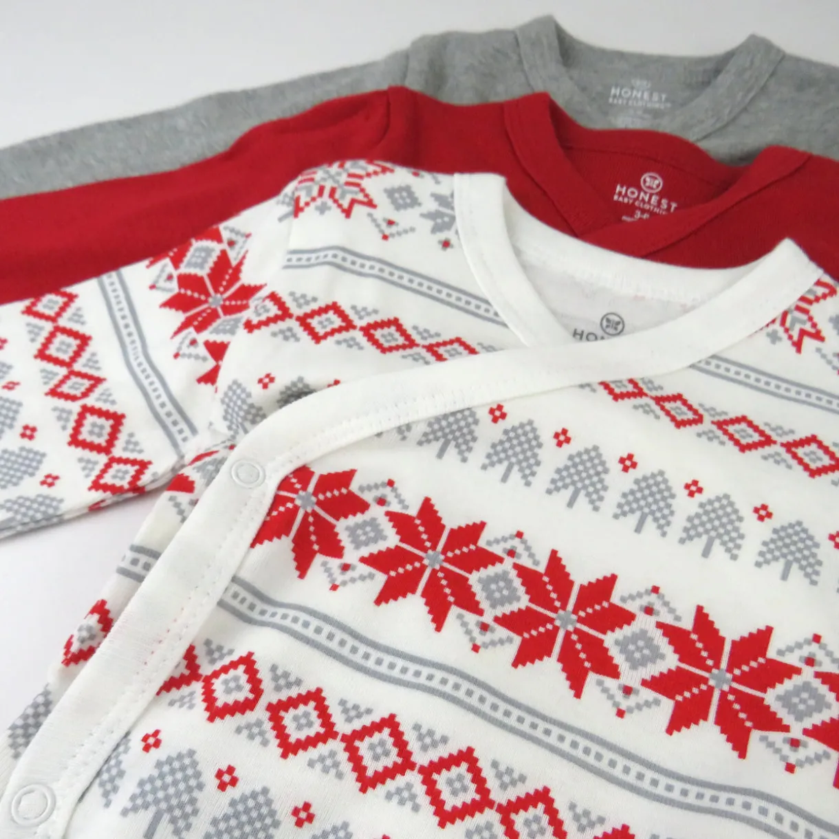 3-Pack Organic Cotton Long Sleeve Side-Snap Bodysuits