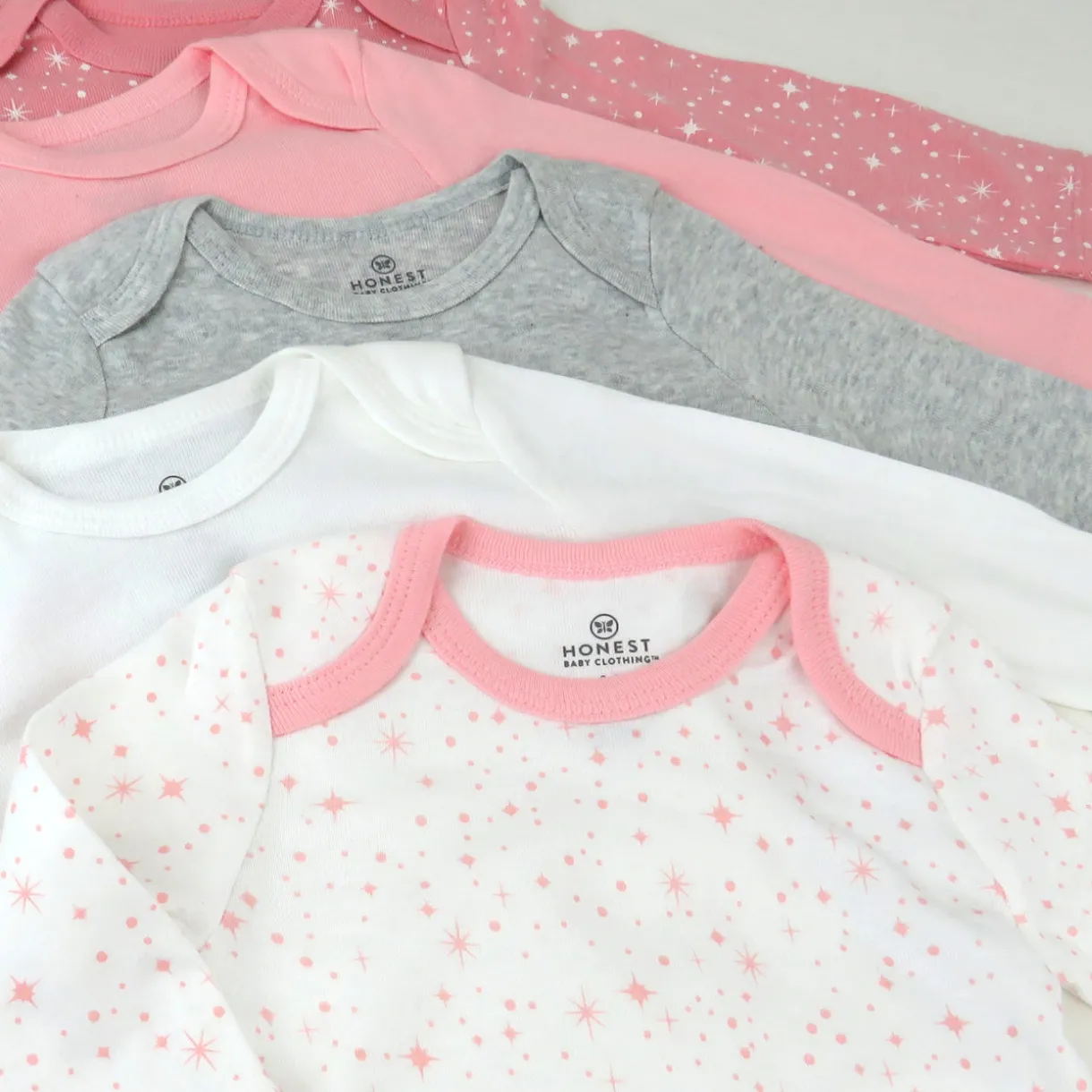 5-Pack Organic Cotton Long Sleeve Bodysuits