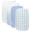 4-Pack Organic Cotton Multi-layer Woven Burp Cloths