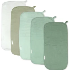 5-Pack Organic Cotton Multi-layer Woven Burp Cloths