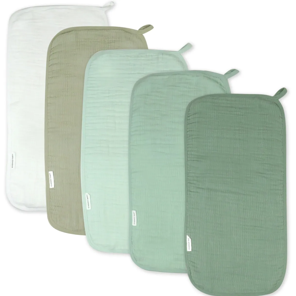 5-Pack Organic Cotton Multi-layer Woven Burp Cloths