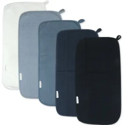 5-Pack Organic Cotton Multi-layer Woven Burp Cloths