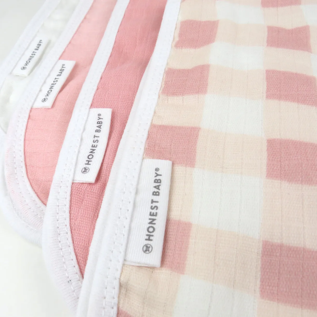 4-Pack Organic Cotton Multi-layer Woven Burp Cloths