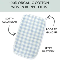 4-Pack Organic Cotton Multi-layer Woven Burp Cloths