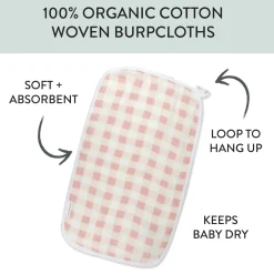 4-Pack Organic Cotton Multi-layer Woven Burp Cloths