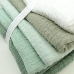 5-Pack Organic Cotton Multi-layer Woven Burp Cloths