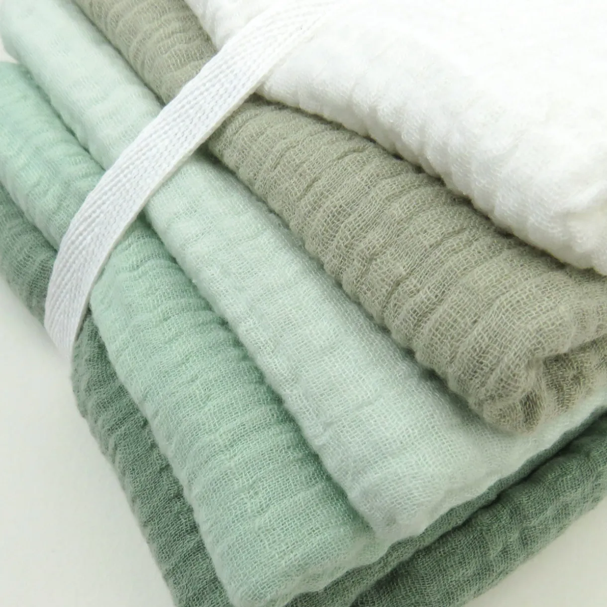 5-Pack Organic Cotton Multi-layer Woven Burp Cloths