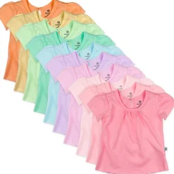 10-Pack Organic Cotton Puff Sleeve T-Shirts