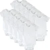 10-Pack Organic Cotton Short Sleeve Bodysuits