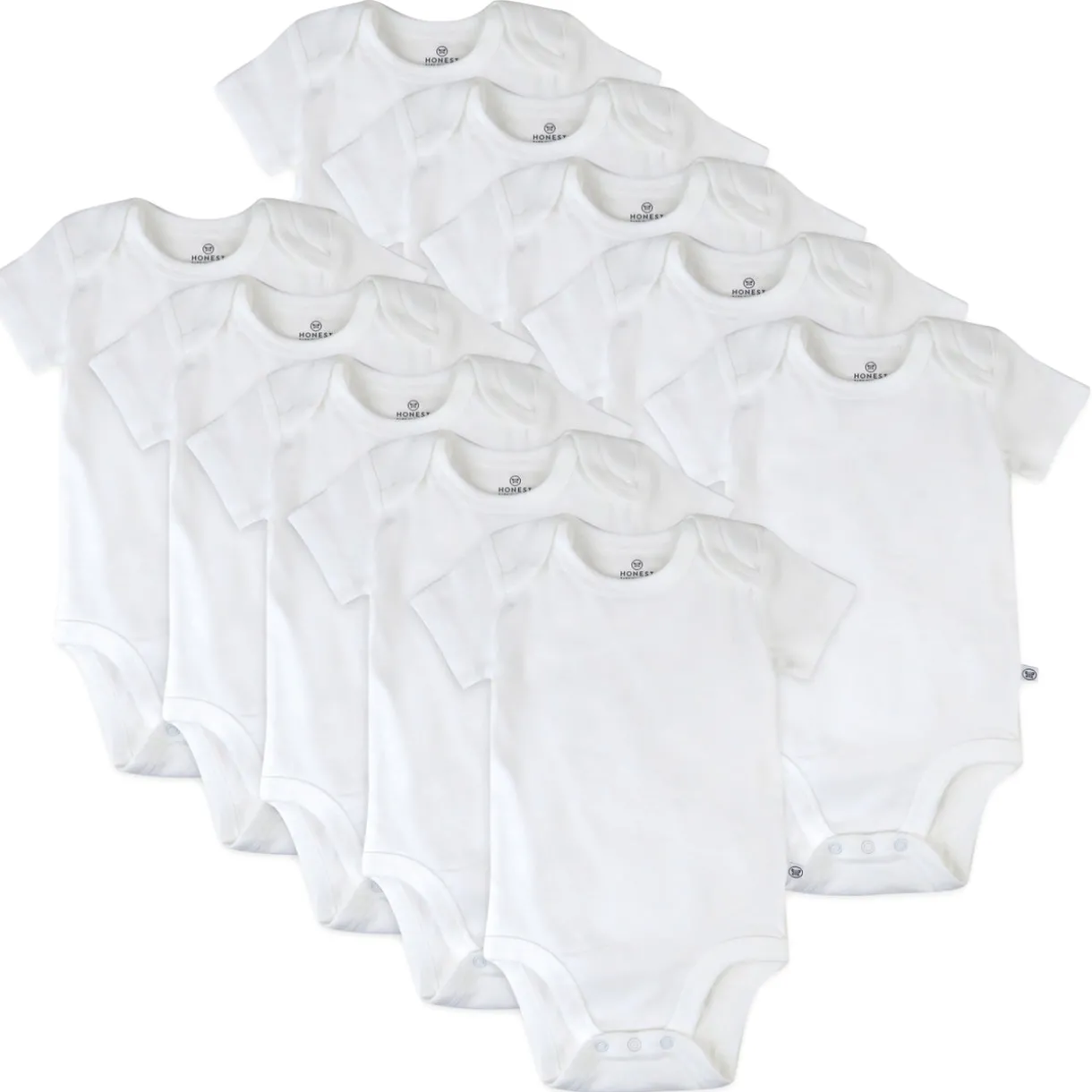 10-Pack Organic Cotton Short Sleeve Bodysuits