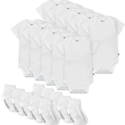 20-Pack Organic Cotton Short Sleeve Bodysuit & Sock Bundle