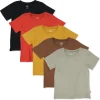 5-Pack Organic Cotton Short Sleeve T-Shirts