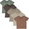 5-Pack Organic Cotton Short Sleeve T-Shirts