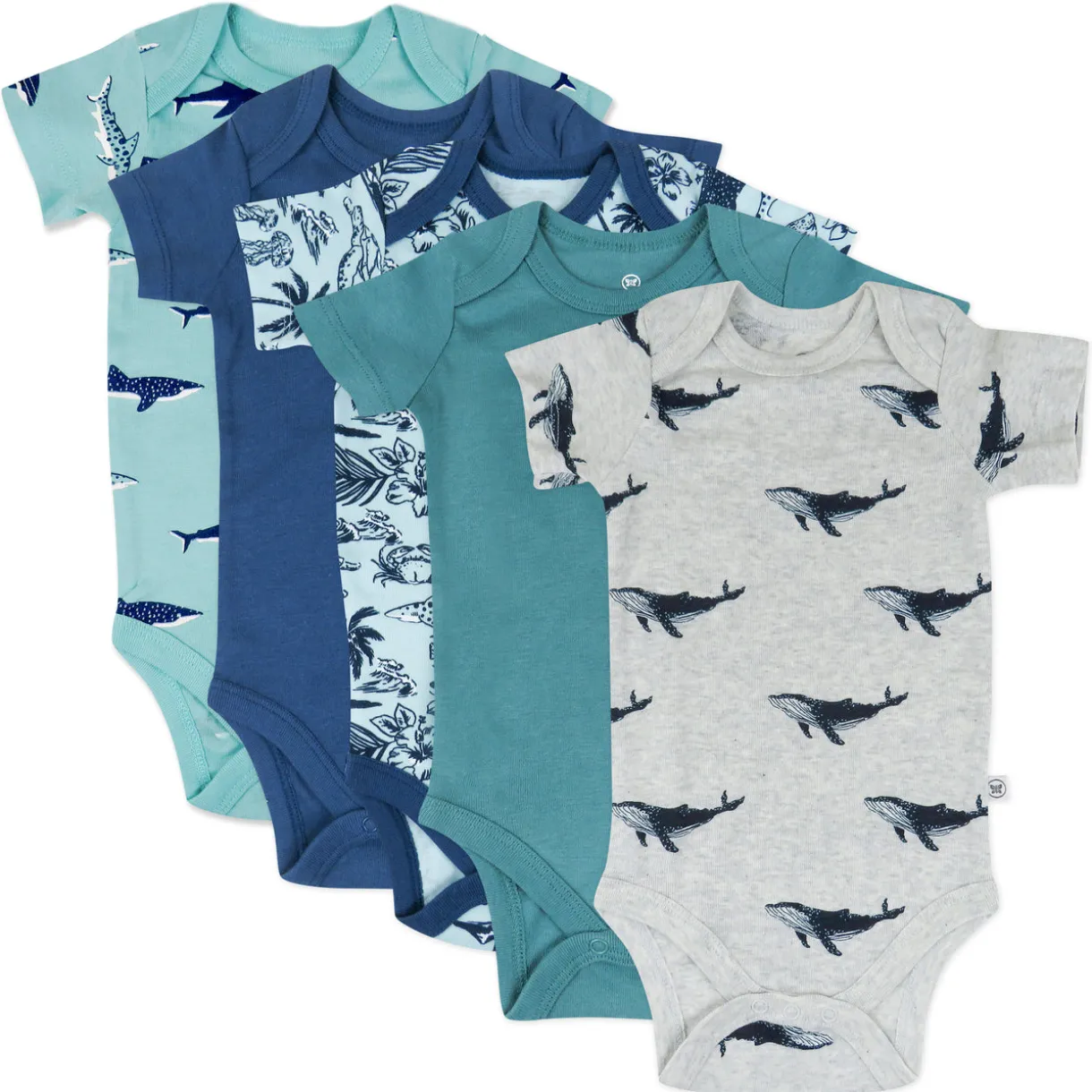 5-Pack Organic Cotton Short Sleeve Bodysuits
