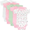 5-Pack Organic Cotton Short Sleeve Bodysuits