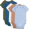 5-Pack Organic Cotton Short Sleeve Bodysuits