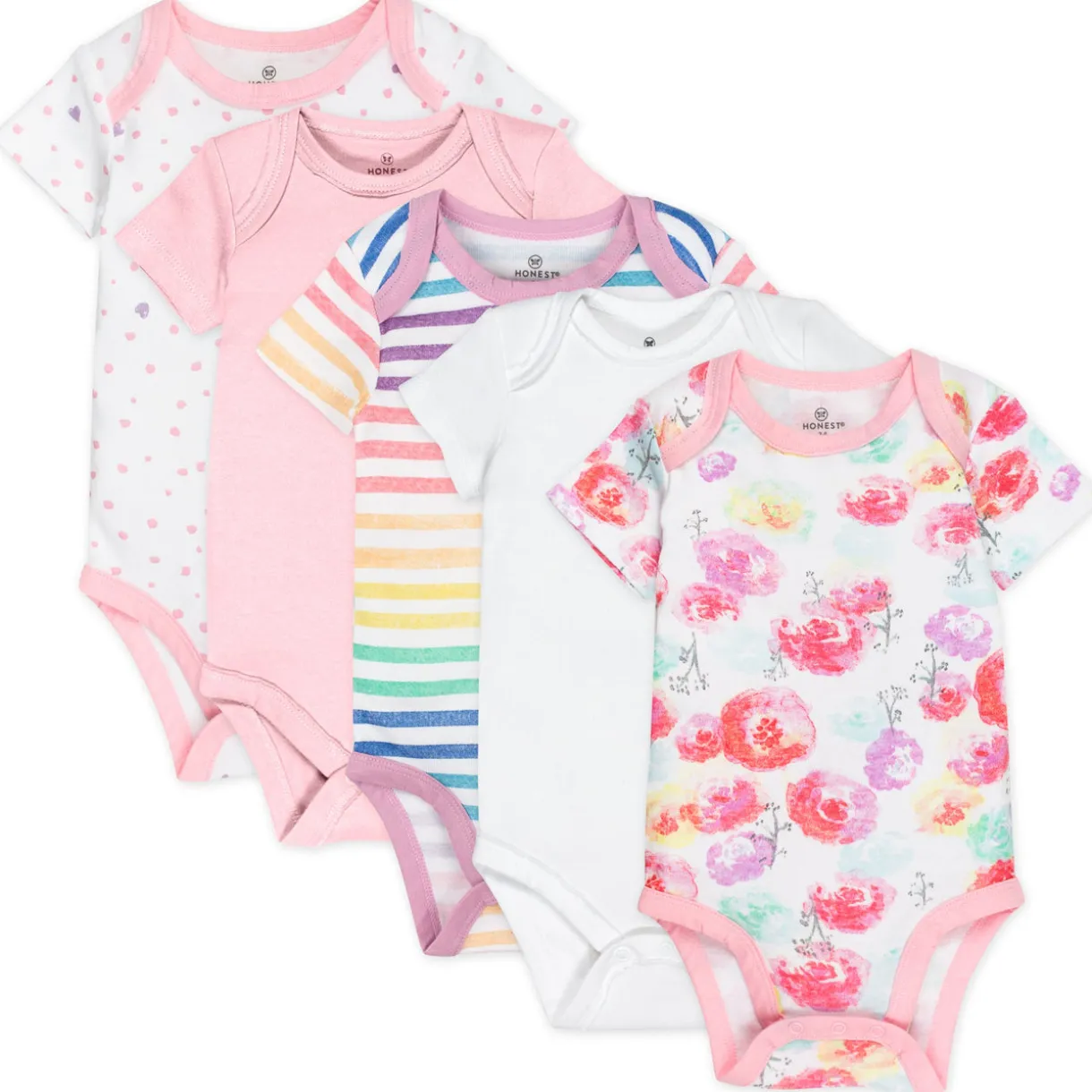 5-Pack Organic Cotton Short Sleeve Bodysuits