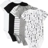 5-Pack Organic Cotton Short Sleeve Bodysuits