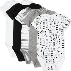 5-Pack Organic Cotton Short Sleeve Bodysuits