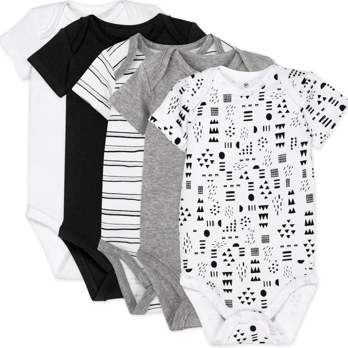 5-Pack Organic Cotton Short Sleeve Bodysuits