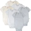 6-Pack Organic Cotton Short Sleeve Bodysuits