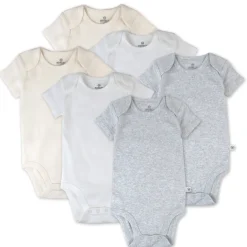 6-Pack Organic Cotton Short Sleeve Bodysuits
