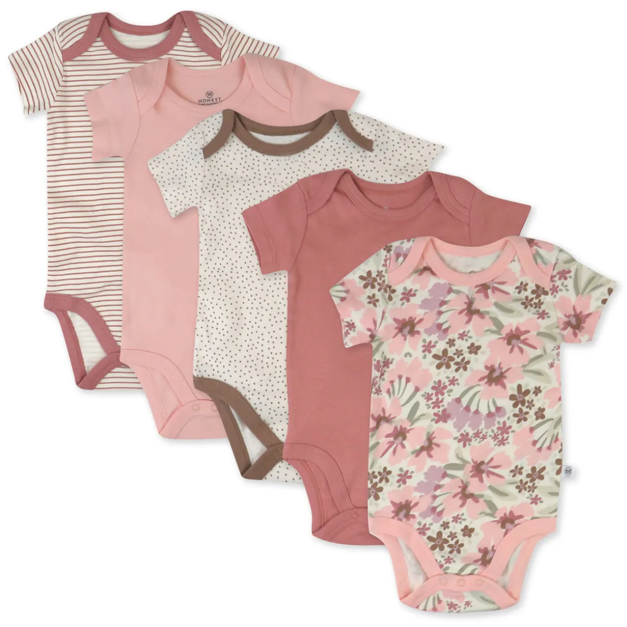 5-Pack Organic Cotton Short Sleeve Bodysuits