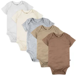 5-Pack Organic Cotton Short Sleeve Bodysuits