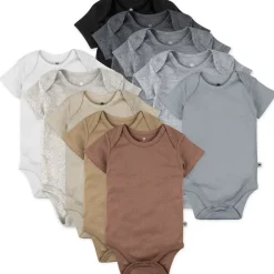 10-Pack Organic Cotton Short Sleeve Bodysuits