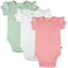 3-Pack Organic Cotton Short Sleeve Bodysuits