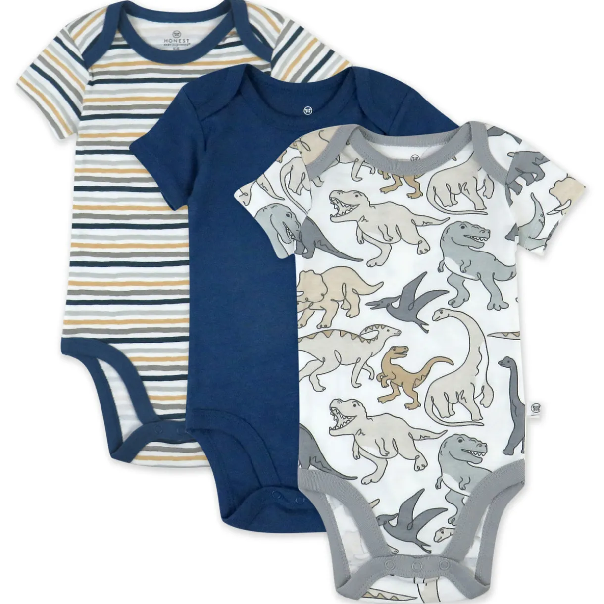 3-Pack Organic Cotton Short Sleeve Bodysuits
