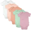 5-Pack Organic Cotton Short Sleeve Bodysuits